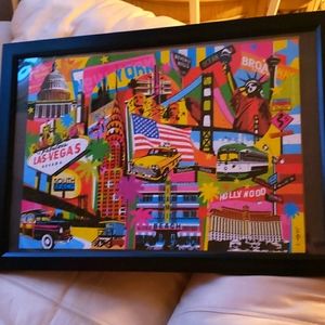 Lobo pop artist USA puzzle 300 pcs framed